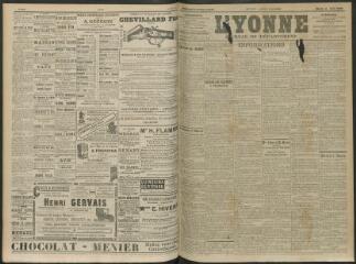 4 vues - L\'Yonne, journal du département, n° 177, mardi 3 août 1909 (ouvre la visionneuse)