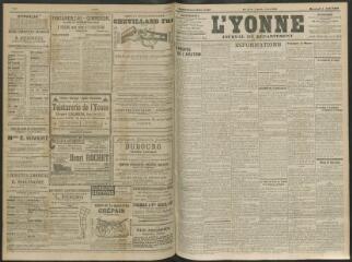 4 vues - L\'Yonne, journal du département, n° 178, mercredi 4 août 1909 (ouvre la visionneuse)