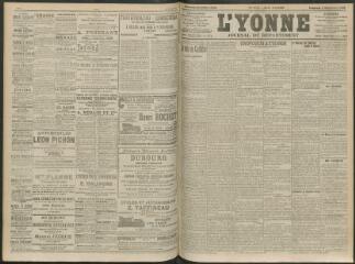 4 vues - L\'Yonne, journal du département, n° 204, vendredi 3 septembre 1909 (ouvre la visionneuse)