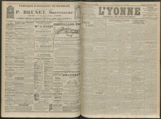 4 vues - L\'Yonne, journal du département, n° 205, samedi 4 septembre 1909 (ouvre la visionneuse)