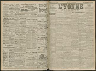 4 vues - L\'Yonne, journal du département, n° 208, mercredi 8 septembre 1909 (ouvre la visionneuse)