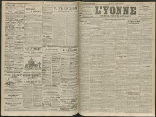 4 vues - L\'Yonne, journal du département, n° 216, vendredi 17 septembre 1909 (ouvre la visionneuse)
