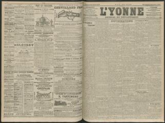 4 vues - L\'Yonne, journal du département, n° 220, mercredi 22 septembre 1909 (ouvre la visionneuse)