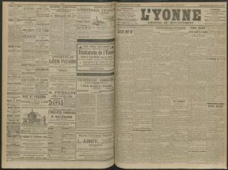 4 vues - L\'Yonne, journal du département, n° 222, vendredi 24 septembre 1909 (ouvre la visionneuse)