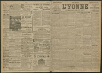 4 vues - L\'Yonne, journal du département, n° 14, mardi 18 janvier 1910 (ouvre la visionneuse)