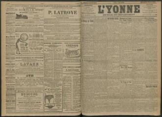 4 vues - L\'Yonne, journal du département, n° 39, mercredi 16 février 1910 (ouvre la visionneuse)