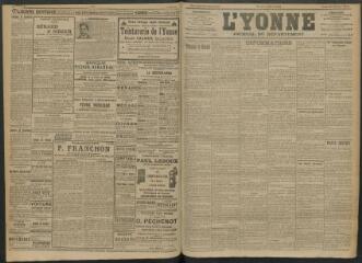 4 vues - L\'Yonne, journal du département, n° 46, jeudi 24 février 1910 (ouvre la visionneuse)