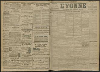 4 vues - L\'Yonne, journal du département, n° 50, mardi 1 mars 1910 (ouvre la visionneuse)