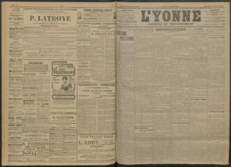 4 vues - L\'Yonne, journal du département, n° 53, vendredi 4 mars 1910 (ouvre la visionneuse)