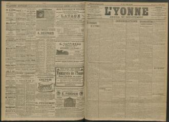 4 vues - L\'Yonne, journal du département, n° 57, mercredi 9 mars 1910 (ouvre la visionneuse)