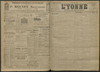 4 vues - L\'Yonne, journal du département, n° 66, samedi 19 mars 1910 (ouvre la visionneuse)
