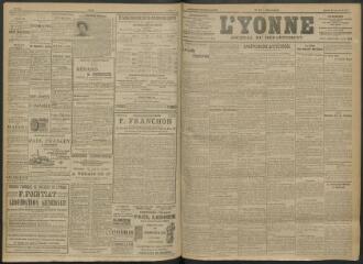 4 vues - L\'Yonne, journal du département, n° 93, jeudi 21 avril 1910 (ouvre la visionneuse)