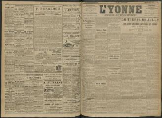 4 vues - L\'Yonne, journal du département, n° 127, vendredi 3 juin 1910 (ouvre la visionneuse)