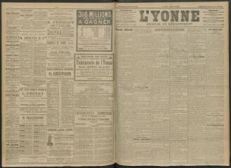 4 vues - L\'Yonne, journal du département, n° 202, vendredi 2 septembre 1910 (ouvre la visionneuse)