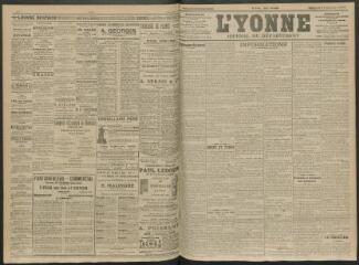 4 vues - L\'Yonne, journal du département, n° 208, vendredi 9 septembre 1910 (ouvre la visionneuse)