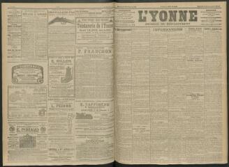 4 vues - L\'Yonne, journal du département, n° 215, samedi 17 septembre 1910 (ouvre la visionneuse)
