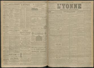 4 vues - L\'Yonne, journal du département, n° 244, vendredi 21 octobre 1910 (ouvre la visionneuse)