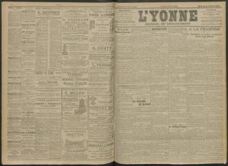 4 vues - L\'Yonne, journal du département, n° 250, vendredi 28 octobre 1910 (ouvre la visionneuse)