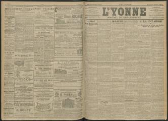 4 vues - L\'Yonne, journal du département, n° 251, samedi 29 octobre 1910 (ouvre la visionneuse)