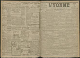 4 vues - L\'Yonne, journal du département, n° 264, mardi 15 novembre 1910 (ouvre la visionneuse)