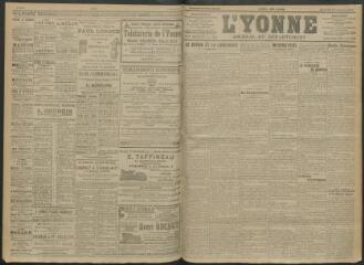 4 vues - L\'Yonne, journal du département, n° 272, jeudi 24 novembre 1910 (ouvre la visionneuse)