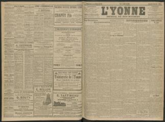 4 vues - L\'Yonne, journal du département, n° 4, jeudi 5 janvier 1911 (ouvre la visionneuse)