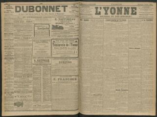 4 vues - L\'Yonne, journal du département, n° 18, samedi 21 janvier 1911 (ouvre la visionneuse)