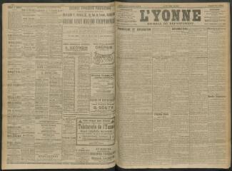 4 vues - L\'Yonne, journal du département, n° 58, jeudi 9 mars 1911 (ouvre la visionneuse)