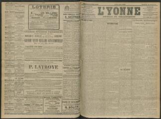 4 vues - L\'Yonne, journal du département, n° 89, vendredi 14 avril 1911 (ouvre la visionneuse)