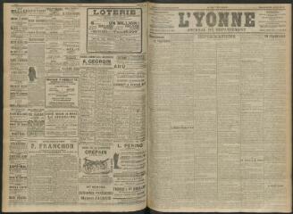 4 vues - L\'Yonne, journal du département, n° 98, mercredi 26 avril 1911 (ouvre la visionneuse)