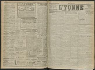 4 vues - L\'Yonne, journal du département, n° 99, jeudi 27 avril 1911 (ouvre la visionneuse)