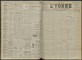4 vues - L\'Yonne, journal du département, n° 100, vendredi 28 avril 1911 (ouvre la visionneuse)