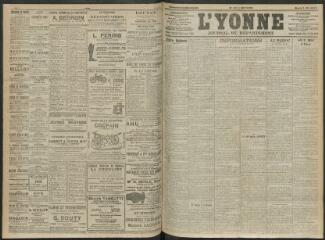 4 vues - L\'Yonne, journal du département, n° 103, mardi 2 mai 1911 (ouvre la visionneuse)