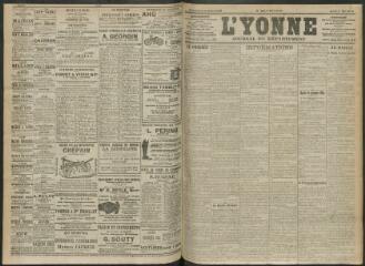 4 vues - L\'Yonne, journal du département, n° 105, jeudi 4 mai 1911 (ouvre la visionneuse)