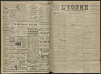4 vues - L\'Yonne, journal du département, n° 108, lundi 8 mai 1911 (ouvre la visionneuse)