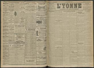 4 vues - L\'Yonne, journal du département, n° 110, mercredi 10 mai 1911 (ouvre la visionneuse)