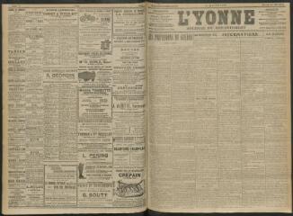 4 vues - L\'Yonne, journal du département, n° 113, samedi 13 mai 1911 (ouvre la visionneuse)