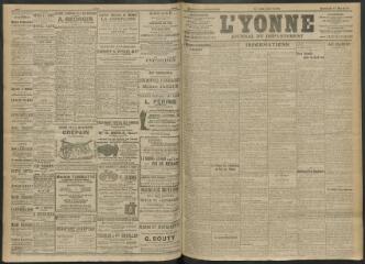 4 vues - L\'Yonne, journal du département, n° 116, mercredi 17 mai 1911 (ouvre la visionneuse)