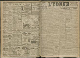 4 vues - L\'Yonne, journal du département, n° 126, mardi 30 mai 1911 (ouvre la visionneuse)