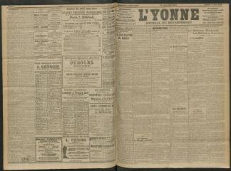 4 vues - L\'Yonne, journal du département, n° 130, samedi 3 juin 1911 (ouvre la visionneuse)
