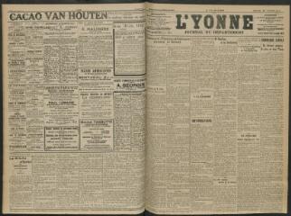 3 vues - L\'Yonne, journal du département, n° 35, samedi 10 février 1912 (ouvre la visionneuse)