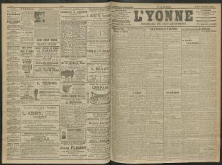 4 vues - L\'Yonne, journal du département, n° 42, lundi 19 février 1912 (ouvre la visionneuse)