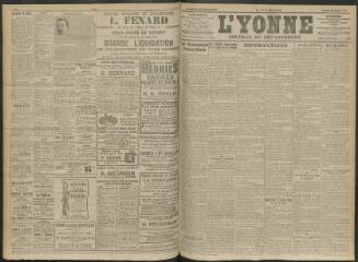 4 vues - L\'Yonne, journal du département, n° 192, lundi 19 août 1912 (ouvre la visionneuse)