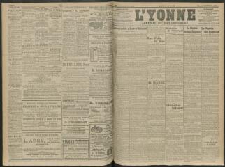4 vues - L\'Yonne, journal du département, n° 239, samedi 12 octobre 1912 (ouvre la visionneuse)