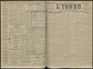 4 vues - L\'Yonne, journal du département, n° 247, mardi 22 octobre 1912 (ouvre la visionneuse)