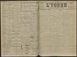 4 vues - L\'Yonne, journal du département, n° 260, jeudi 7 novembre 1912 (ouvre la visionneuse)