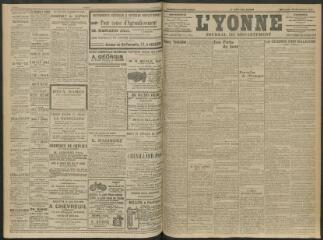 4 vues - L\'Yonne, journal du département, n° 265, mercredi 13 novembre 1912 (ouvre la visionneuse)
