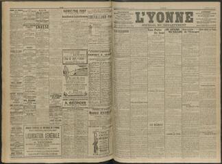 4 vues - L\'Yonne, journal du département, n° 199, vendredi 29 août 1913 (ouvre la visionneuse)