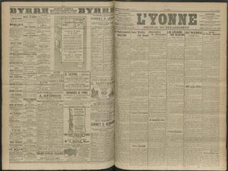 4 vues - L\'Yonne, journal du département, n° 228, jeudi 2 octobre 1913 (ouvre la visionneuse)