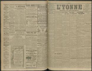 4 vues - L\'Yonne, journal du département, n° 229, vendredi 3 octobre 1913 (ouvre la visionneuse)